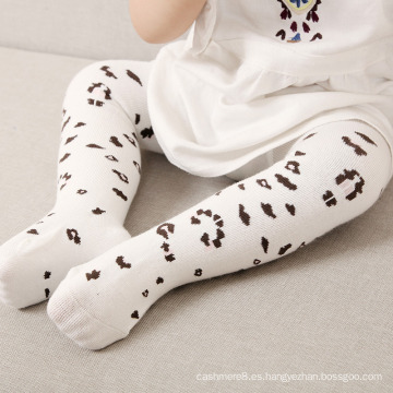 Medias estampadas de leopardo de algodón de niños bebé (TA608)